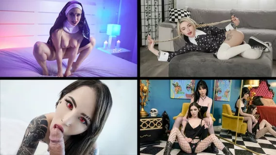 Spooky Goth Babes Compilation ※ Eden West, Lola Fae, Leda Elizabeth ※ Team Skeet Selects 