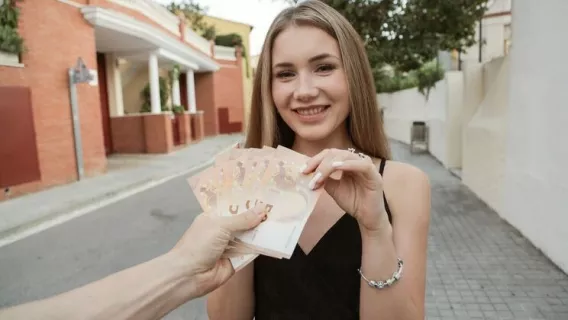 ⁣Russian Babe In A Short Black Dress ※ Erik Everhard, Mary Rock ※ Public Agent 