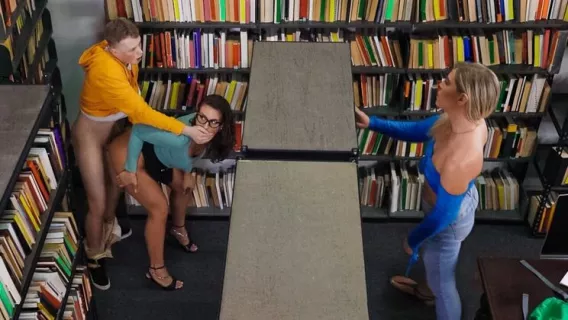 Sneaky Librarian Gets College Cock ※ Jimmy Michaels, Krissy Knight, Mandy Waters ※ Lil Humpers 