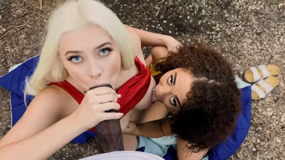 ⁣Two Coeds, One QB ※ Damion Dayski, Gia OhMy, Willow Ryder ※ Teens Love Huge Cocks 