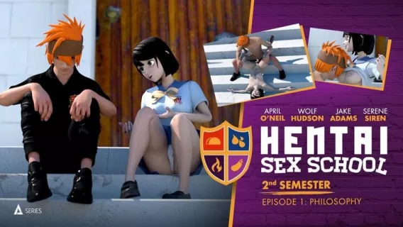 ⁣2nd Semester Episode 1: Philosophy ※ Kira Noir, Dee Williams, April Oneil ※ Adult Time Animation 
