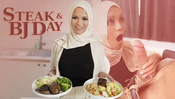⁣Steak And Blowjob Day ※ Jazmine Cruz, Sergeant Miles ※ Hijab Mylfs 