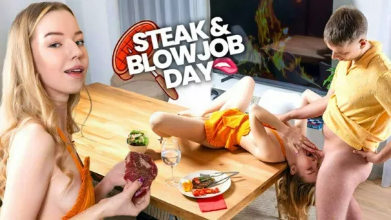⁣Steak & Blowjob Day ※ Mirka Grace, James Slot ※ Club Sweethearts 