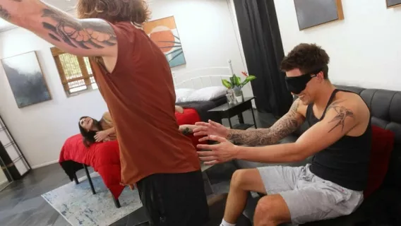 Blindfolded Jay Tate Pranked By Dustin Hazel And Violet Gains! ※ Jay Tate, Violet Gains ※ Hot Guys Fuck 