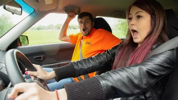 ⁣Instructor Licks Cute Learners Ass ※ Kristof Cale, Cindy Shine ※ Fake Driving School 