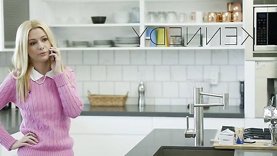 Offended blonde cheated on her husband with a black man 