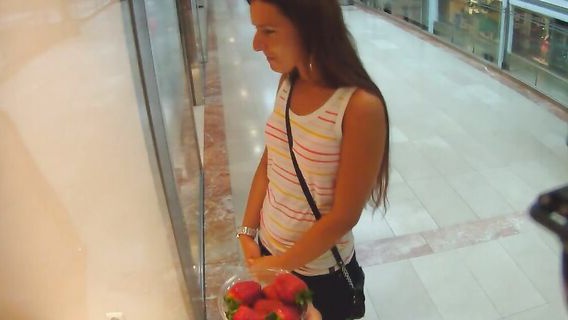 Strawberry pickup at the mall 