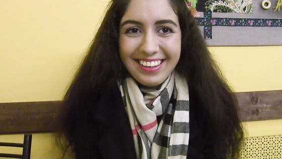 ⁣Russian casting agent at the end of sex cum in a tanned student 