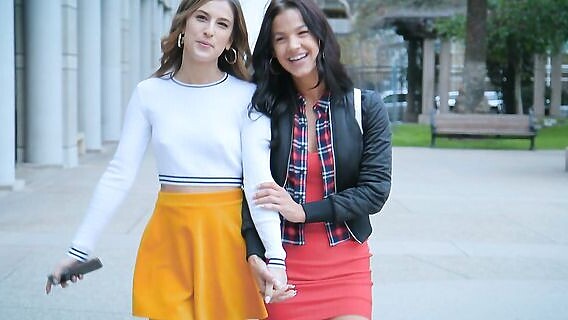 Two female students seduced a guy from college 