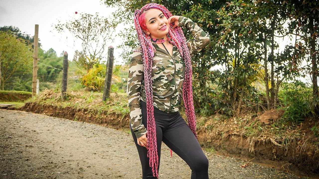 Pink-Hair Latina Pounding 