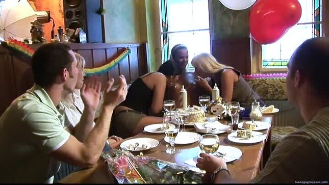 ⁣At the party staged a hot group Orgy 