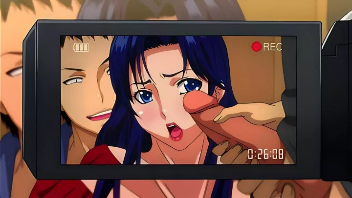 The wife is fucked in a crowd, filming uncensored hentai porn with a lady, and the husband approves of the doll 