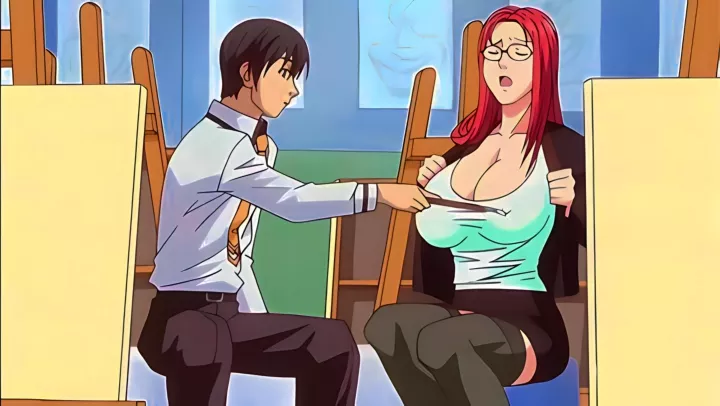 Hentai anime teacher with curvy tits wants to fuck 