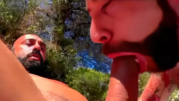 Two gay men fucked in the mountains 