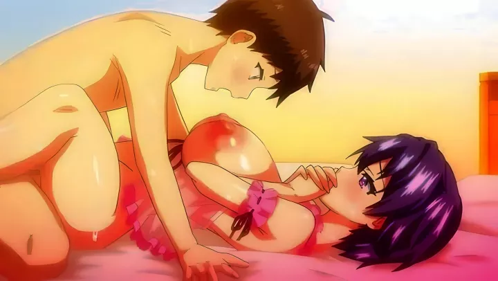 Brother peeks at his sister's sex, filming hentai porn with a maiden 