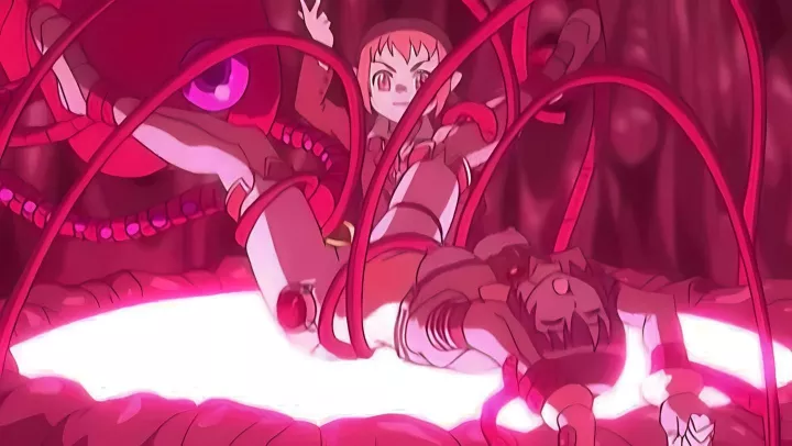 Hentai retro cartoon with tentacles and sex monsters 