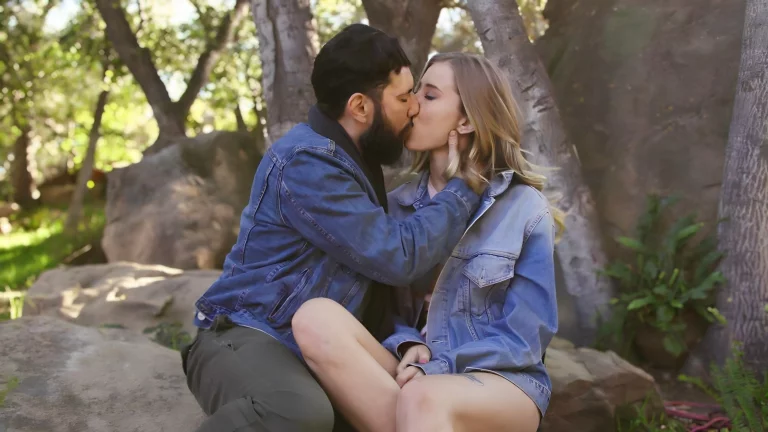 ⁣Lovely Blonde Haley Reed Sucks His Cock And Takes It Up Her Ass 