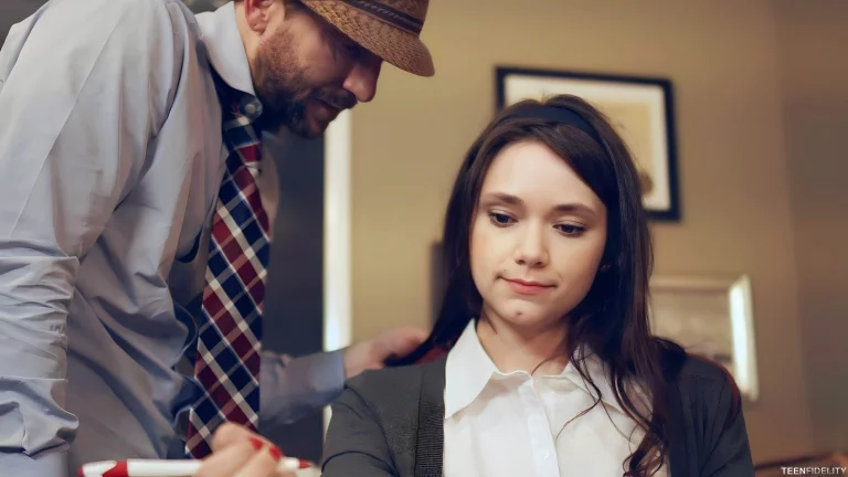 ⁣Horny Brunette Rhaya Shyne Gets Fucked In Class And She Loves Every Thrust 