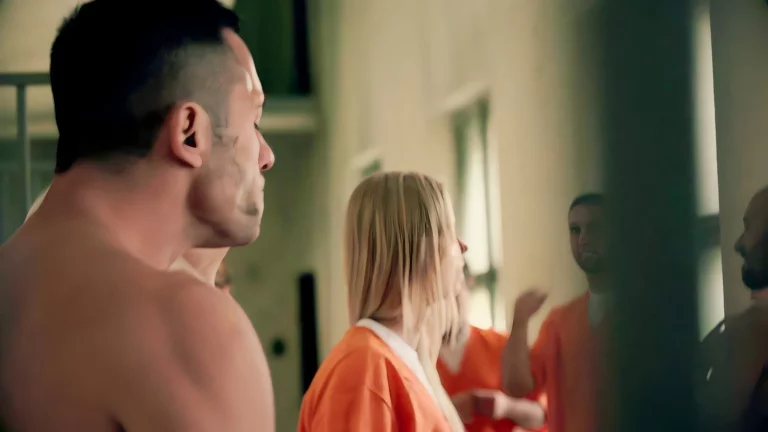 Inmate Alexis Crystal Gets Fucked By Steve While She Strokes The Cock Of An Older Man 