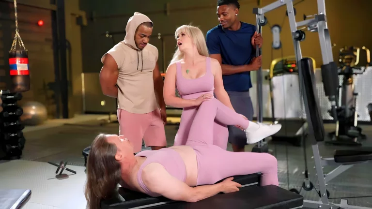 ⁣Gorgeous Kay Carter Has Her Tight Holes Ravaged By 2 Black Studs While Her Cuck Watches 